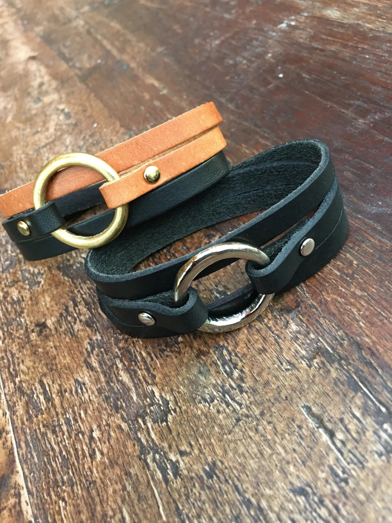 Ladies Leather Bracelet Genuine Italian Cow Hide Cuff Bracelet Simple Beauty Perfect Gift Incredi... | Etsy (US)