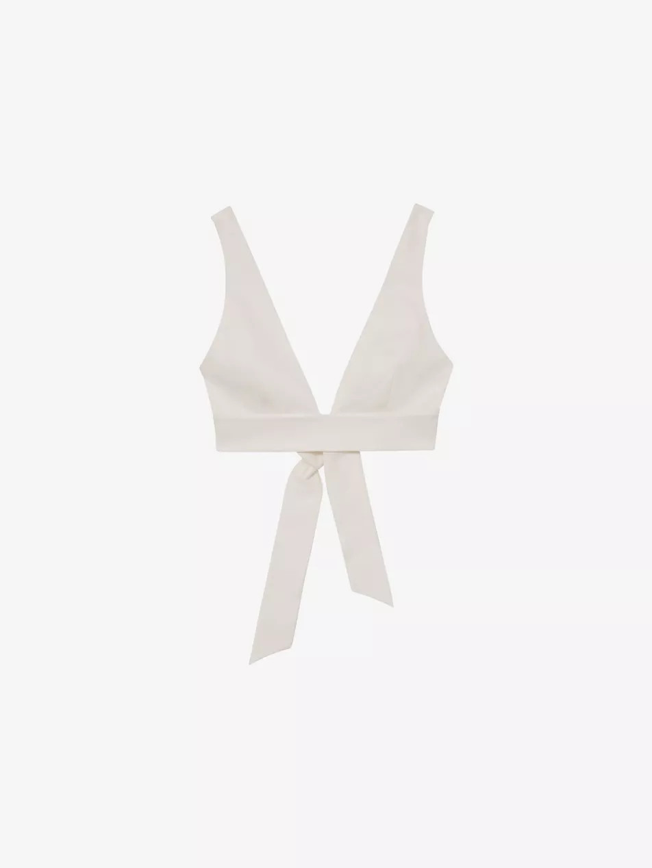 Simone Tie-Back Cropped Cotton Top | Selfridges