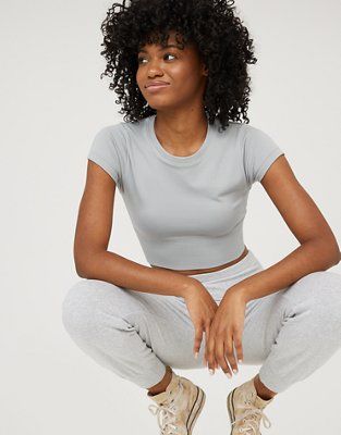 OFFLINE Seamless Cropped T-Shirt | American Eagle Outfitters (US & CA)