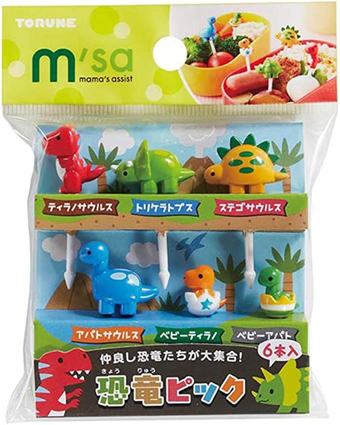 Torune Food Picks Bento Lunch Accessories Dinosaur Mini Short Picks 6 pcs | Amazon (US)
