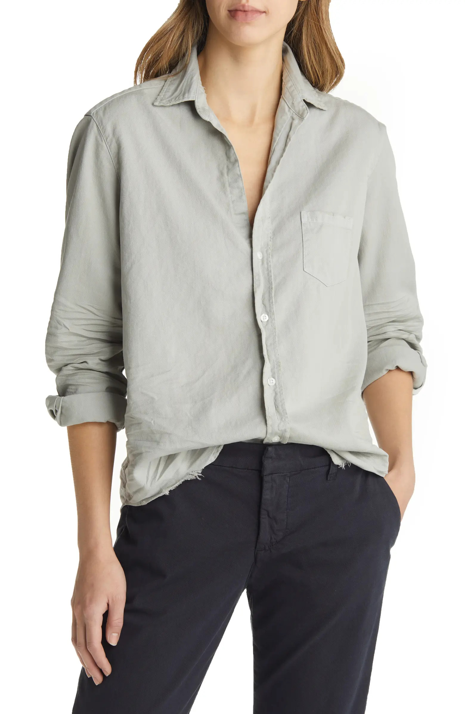 Frank & Eileen Raw Hem Cotton Button-Up Shirt | Nordstrom | Nordstrom