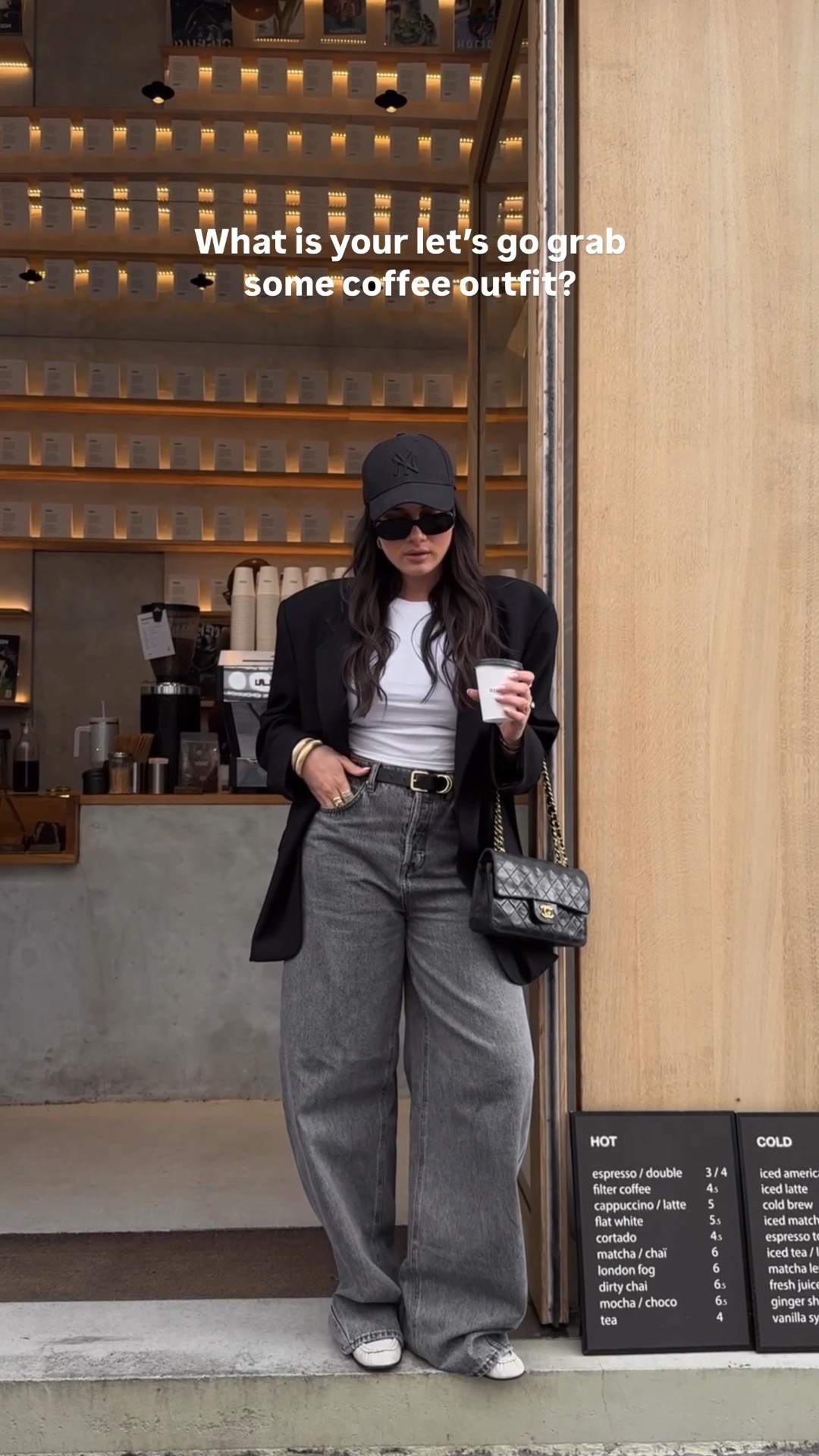 Casual jeans and black blazer outfit for coffee styled with neutral loafers and my go-to Chanel bag - wearing my favorite baggy denim!

#LTKootd #LTKSeasonal