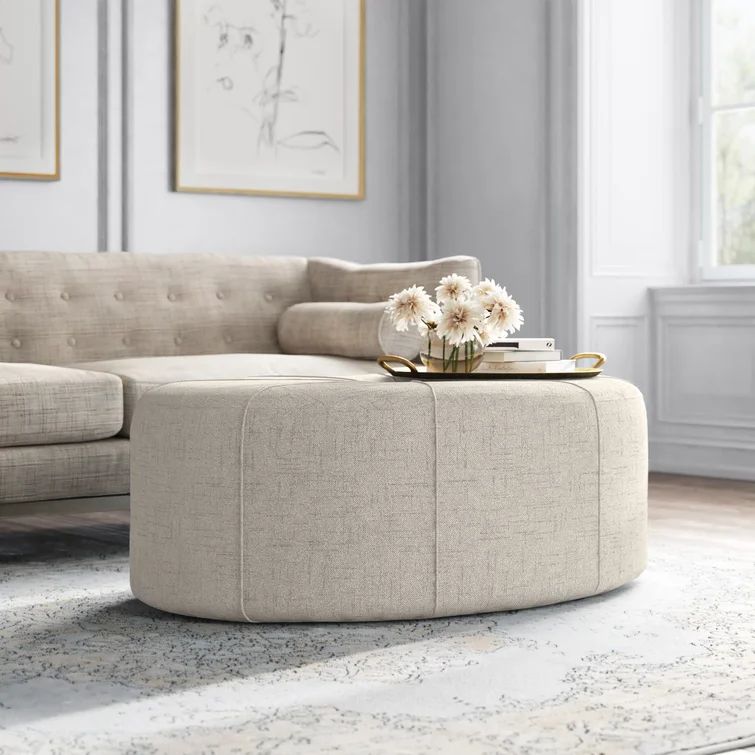 Christopher Tufted Oval Cocktail Ottoman | Wayfair North America