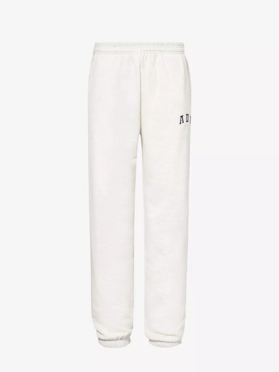 Logo-embroidered tapered-leg organic-cotton jogging bottoms | Selfridges