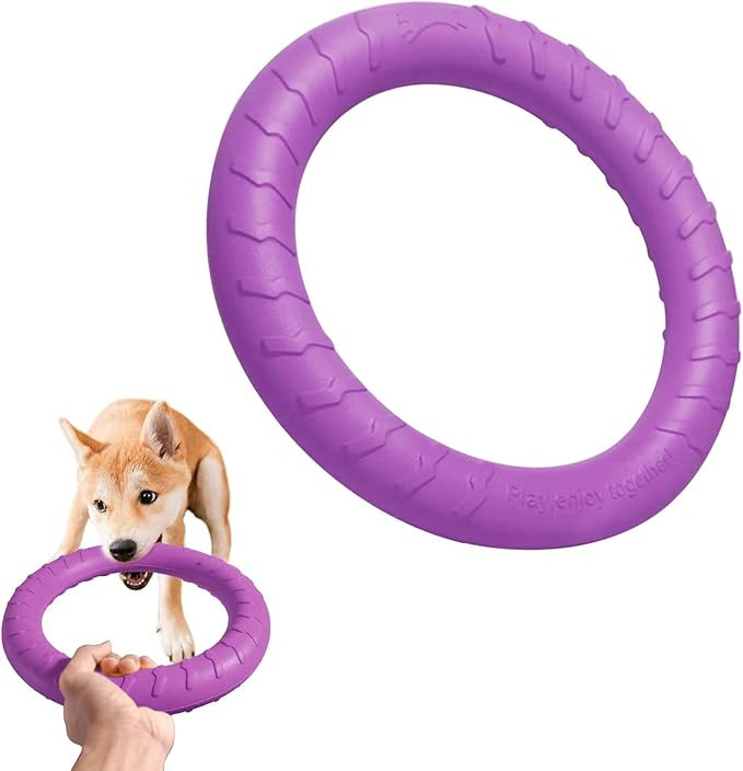 Dog Indestructible Durable Floating Flying Disc Dog Ring Chew Toys for Pool Swimming,Throwing,Cat... | Amazon (US)