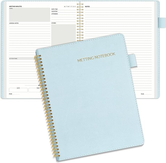 SUNEE Half Meeting Half Note - 8.5"x11" Professional Notebooks for Work - 160 Pages, B5 Size Proj... | Amazon (US)