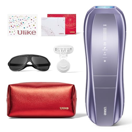 Ulike Laser Hair Removal, Air 10 IPL Hair Removal Device with Ice Cooling, Dual Lights, SHR Mode for Women & Men, Limited Holiday Set with Aloe Vera Gels, Gem Stickers, Christmas Cards & Storage Bag | Amazon (US)