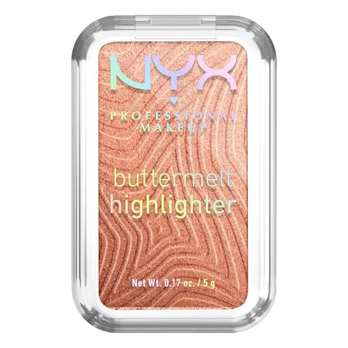 NYX PROFESSIONAL MAKEUP Buttermelt Highlighter, Powder Highlighter Makeup, With Up to 12H Wear and High Impact Glow - 35 Butta In Bronze (Bronzed Gold) | Amazon (US)