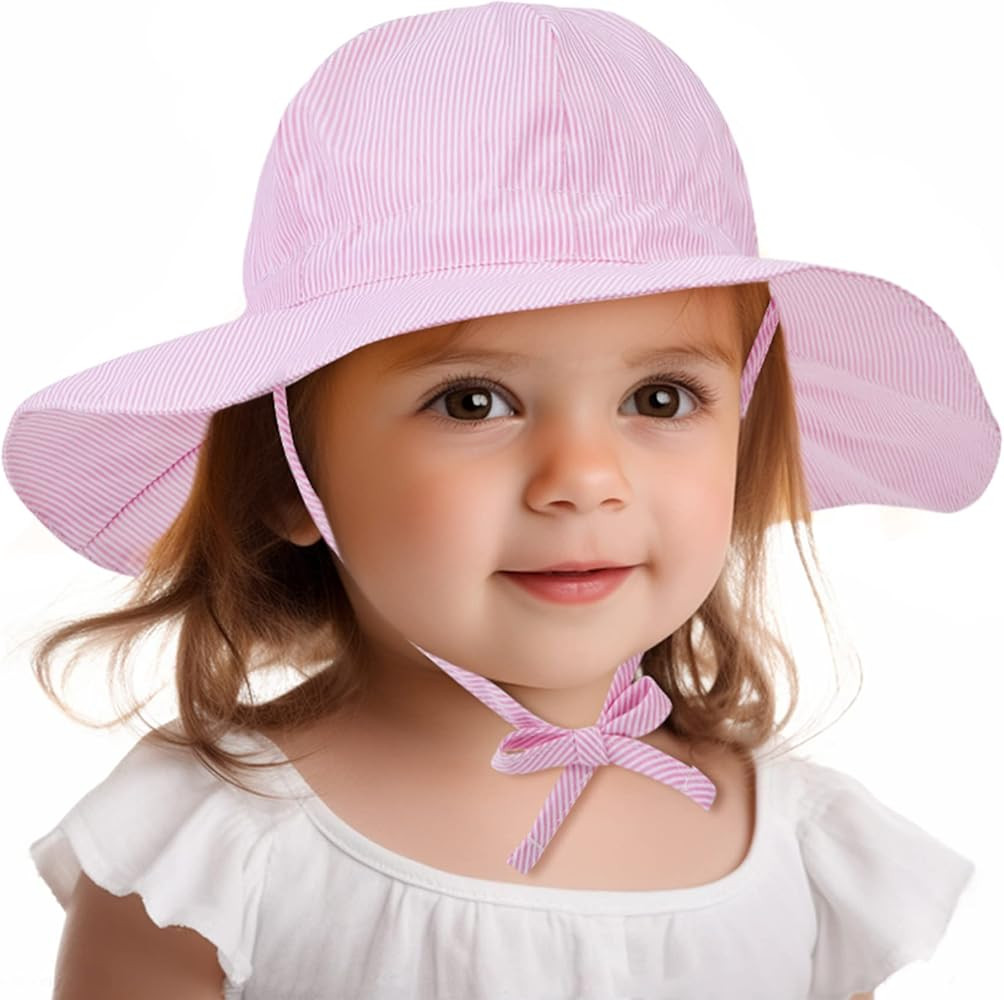 Zando Baby Sun Hat UPF 50+ Toddler Sun Protection Bucket Hats for Boys Girls Infant Wide Brim Bea... | Amazon (US)