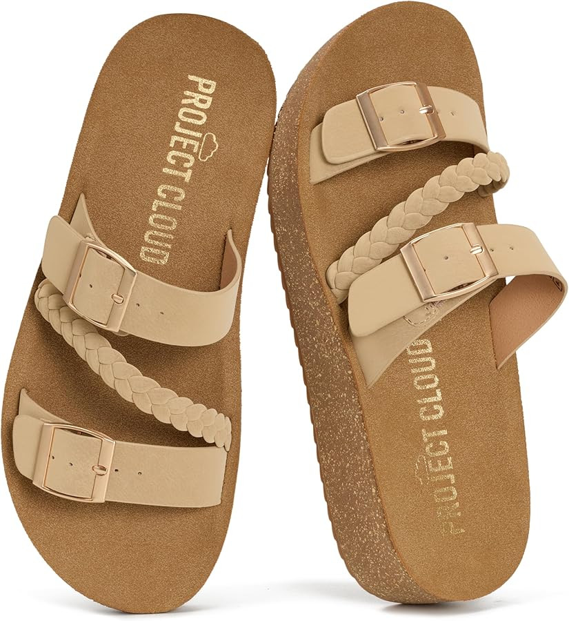 Project Cloud Platform Sandals Women - Eco-Crafted Leather Womens Summer Shoes with Lightweight A... | Amazon (US)