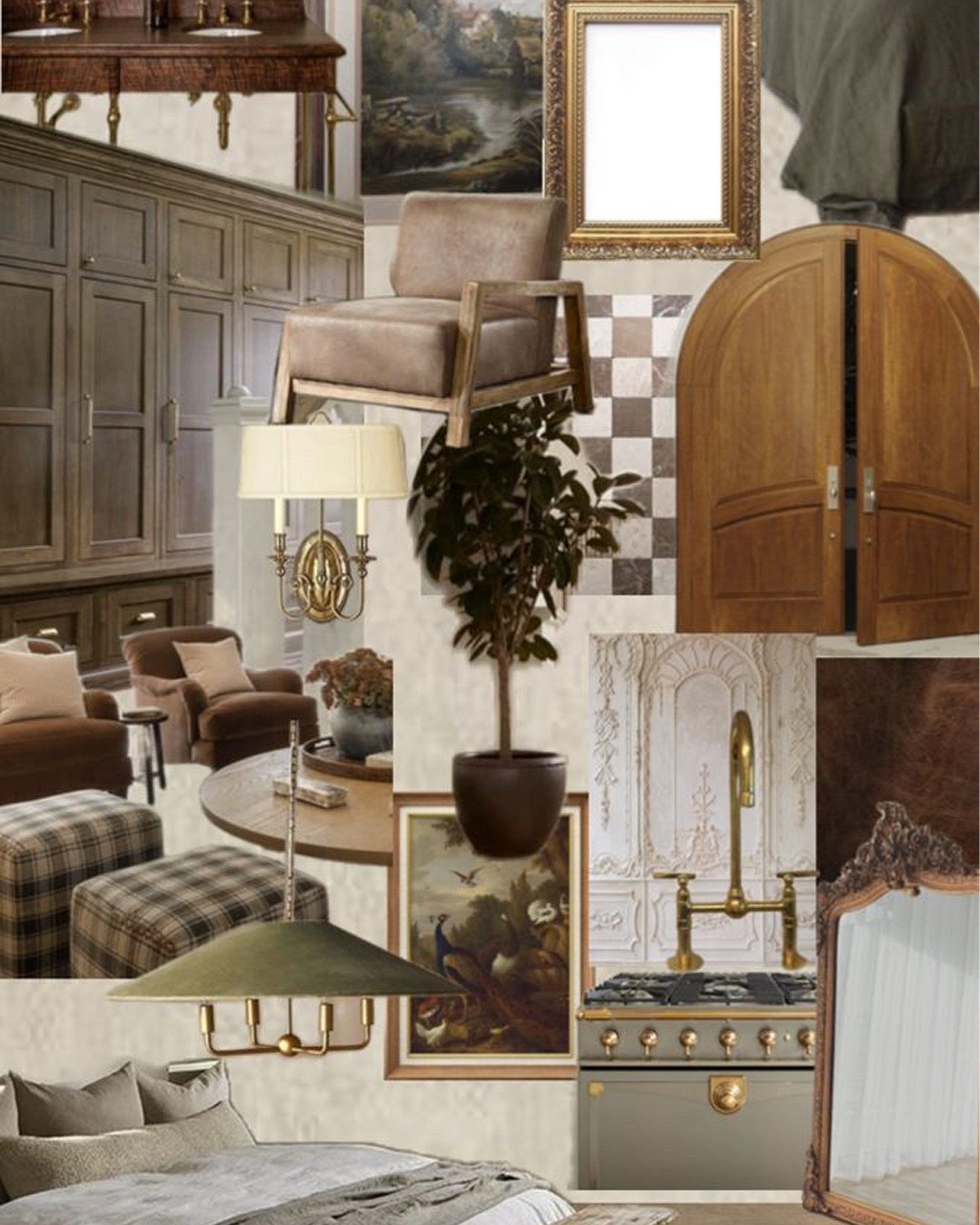 A little old-world charm, warm wood tones, and details that make you want to stay awhile. 

I'm especially drawn to the combination of rich, earthy colors, classic architectural details, and vintage-inspired furnishings. From plaid upholstery and antique gold frames to beautiful brass fixtures and natural wood finishes, these are the elements that give traditional interiors so much depth.

All linked here 🤍 #LTKhome