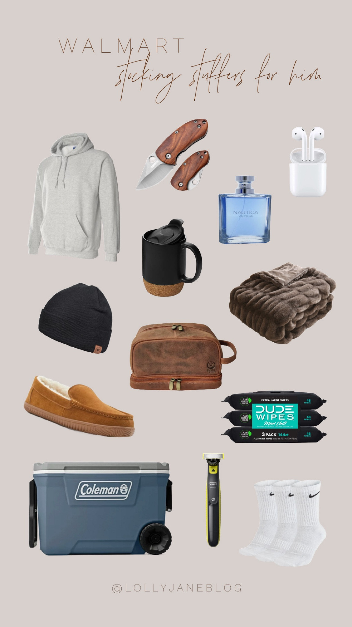 Walmart stocking stuffers for him! 💕

Walmart is one of our favorite places to go stocking stuffer and Christmas present shopping. They have some pretty great options for the men in our lives. Such as the comfy things, a hoodie, slippers, Nike socks, a black beanie, and a cozy brown blanket. They have great hygiene options like nautica voyage cologne, a leather toiletries bag, dude wipes, and a facial razor. Those are a holiday must for the men! And the fun stuff, like the Coleman cooler, AirPods, and a pocket knife! Can’t forget for the cold winter days the insulated mug is a must have! 

#LTKmens #LTKGiftGuide #LTKHoliday