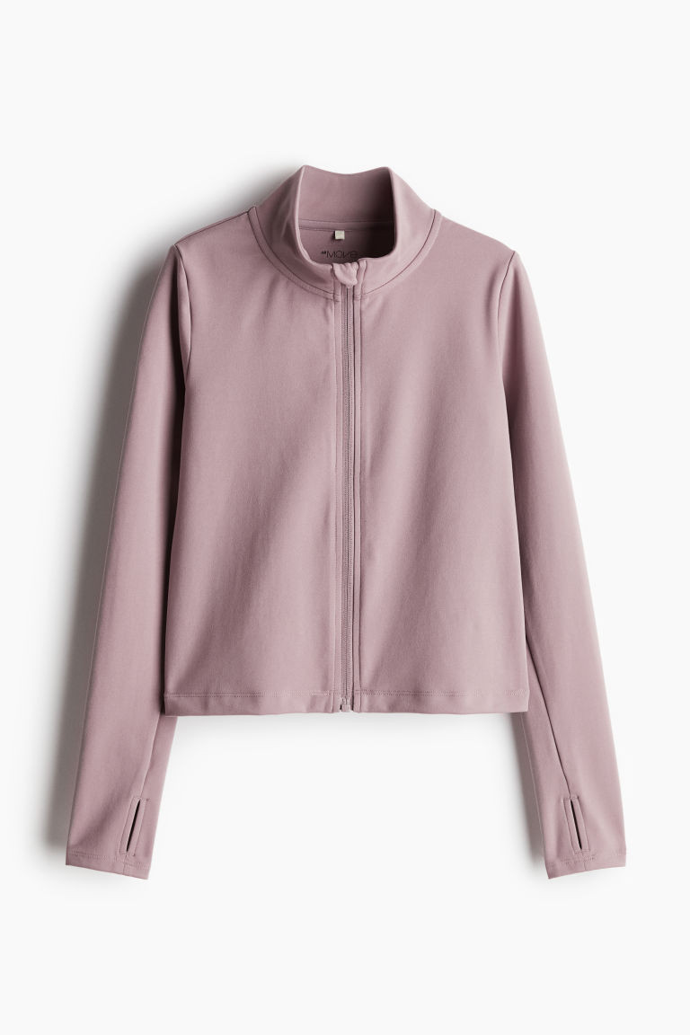 H & M - Activewear Jacket in SoftMove - Purple | H&M (US + CA)
