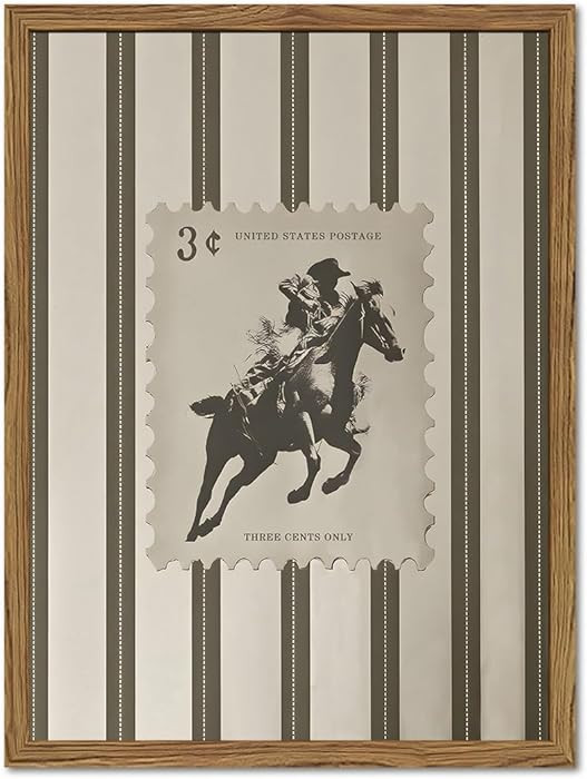 Vintage Western Wall Art Southwest Cowboy Wall Decor Pictures Mid Century Southwestern Striped Co... | Amazon (US)