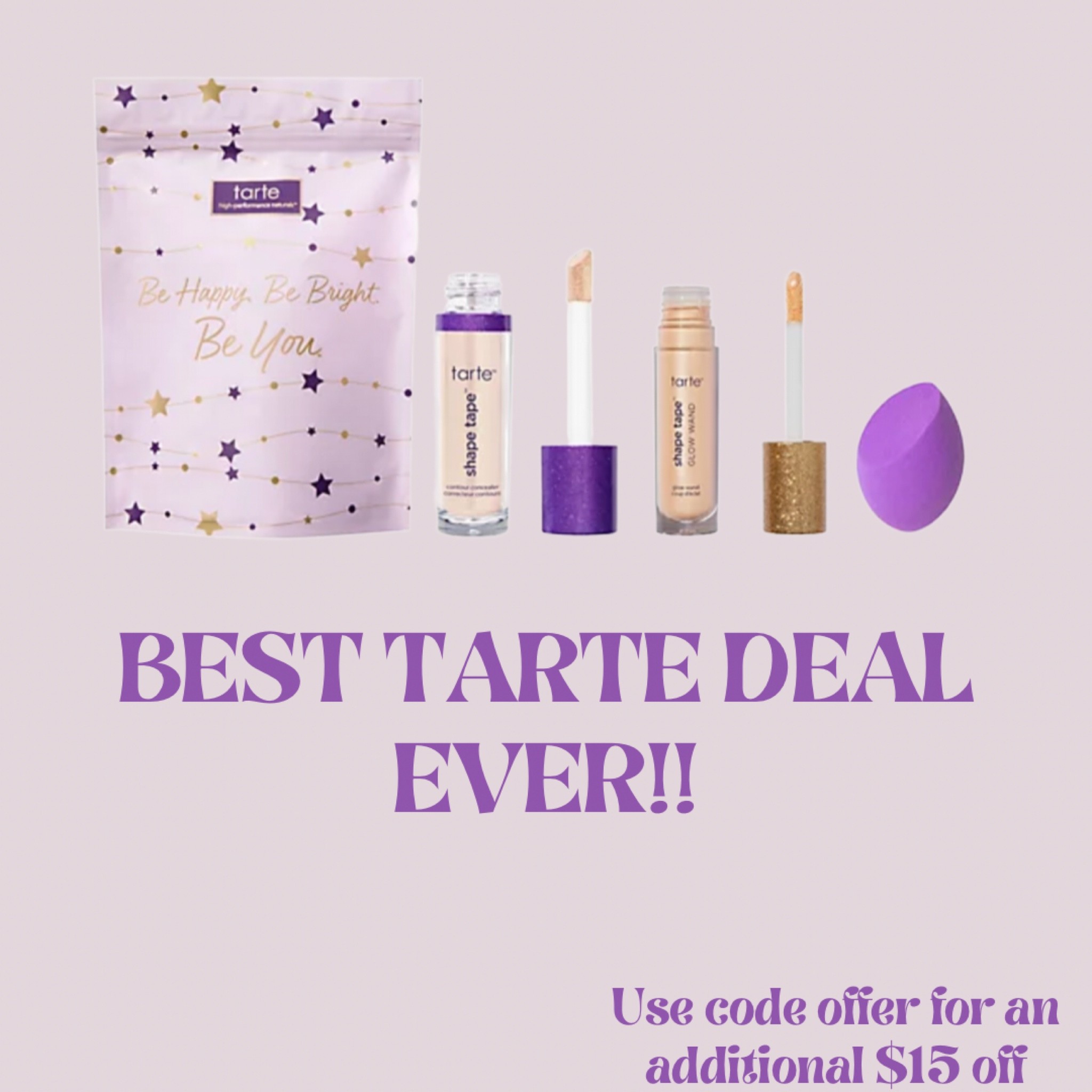 Super size shape tape AND shape tape glow wand for only $49.98!! If you use code OFFER you also save an additional $15. making it $34😍 the super size will last you about a year, can not beat it!💕 




#tarte #qvc 


#LTKbeauty #LTKunder50
