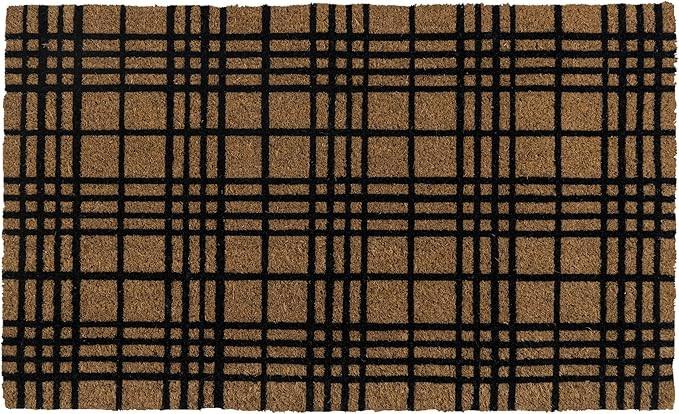 Entryways Basics Fine Plaid Coconut Fiber with PVC Backing Doormat 18" x 30" x .5" | Amazon (US)