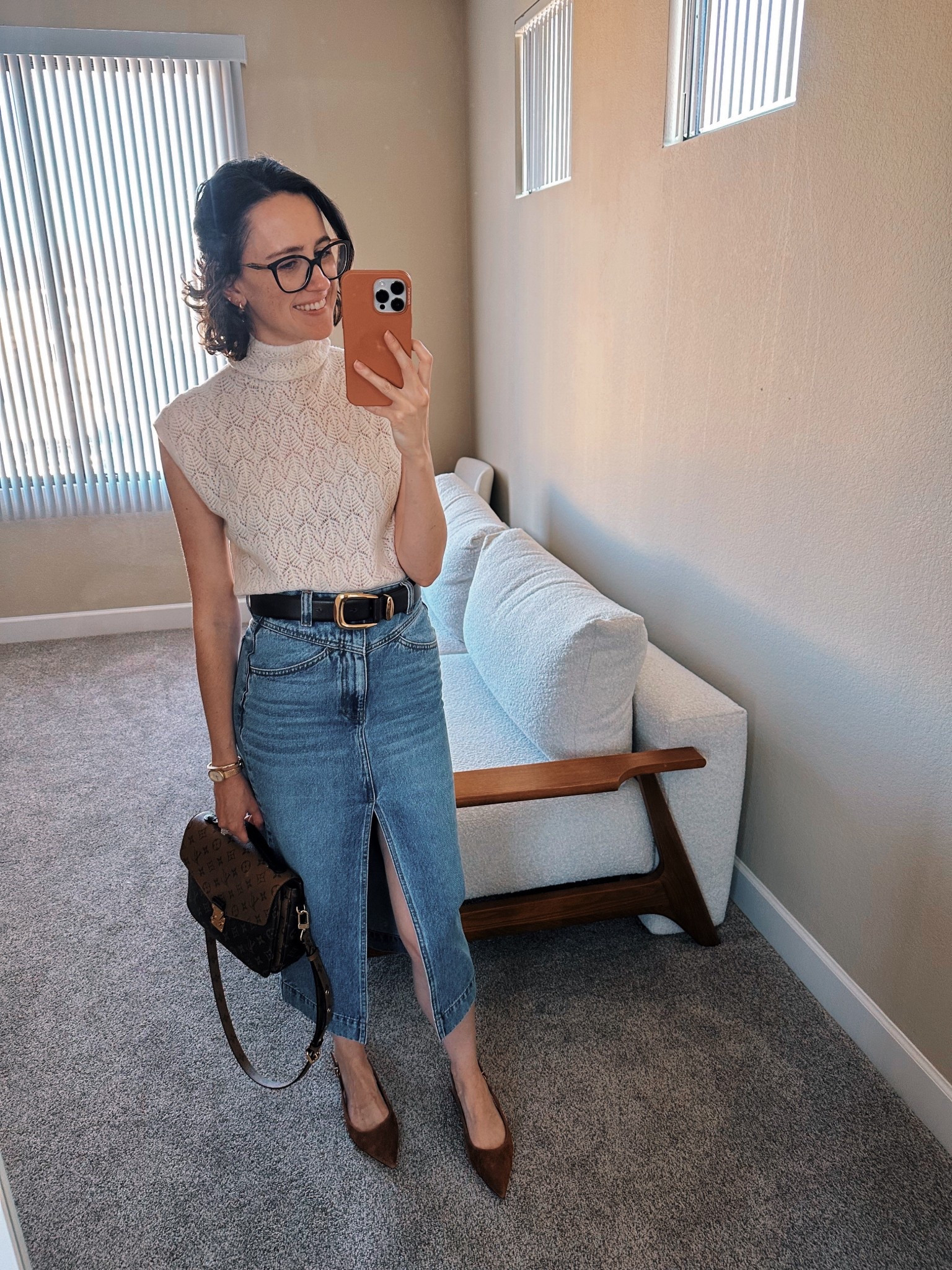 daily outfit 09.13 // my favorite fall transition outfit hack is to pull in textures like suede or a knit. This top is sleeveless so thankfully it still works even when it’s warm outside! 

#LTKSeasonal #LTKStyleTip #LTKFindsUnder100