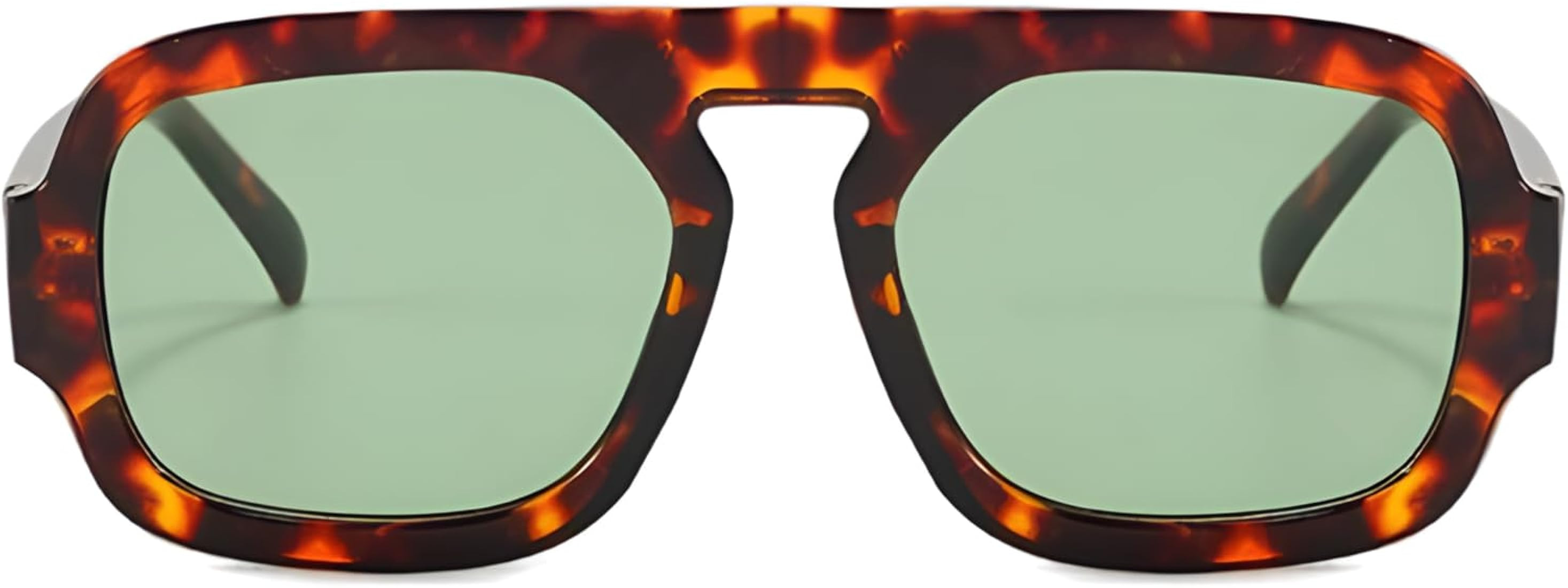 Amazon.com: ADE WU Trendy Square Sunglasses for Women,Vintage 70s Inspired Stylish Flat Top Aviat... | Amazon (US)