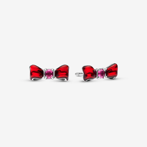 Pandora Disney Snow White Bow Stud Earrings | Pandora US