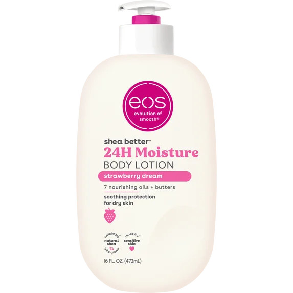 eos Shea Better Body Lotion for Dry Skin, Strawberry Dream, 16 fl oz | Walmart (US)