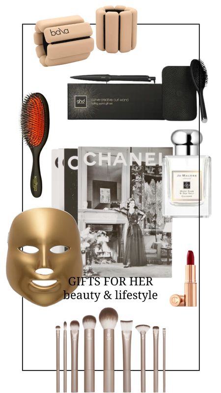 Gift guide for her beauty and lifestyle edition ✨

Jo malone parfum, Charlote tilbury lipstick, light mask, mason pearson brush, ghd curling tool, chanel book, bala weights 

#LTKSeasonal #LTKeurope #LTKHoliday