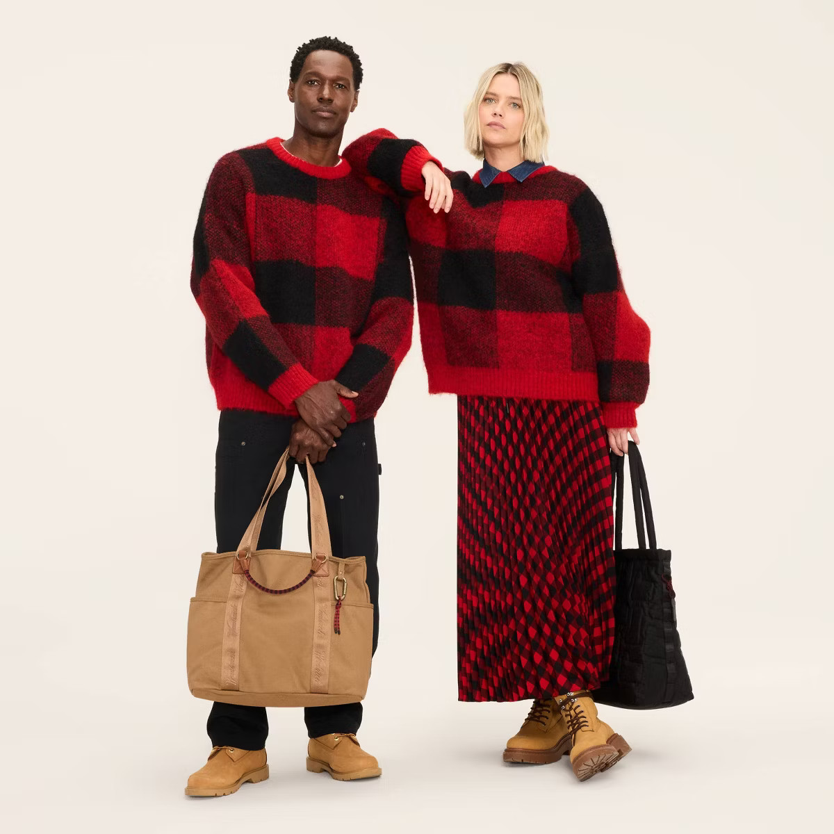 Adult Buffalo Check Pullover Sweater - Woolrich x Target Red/Black | Target