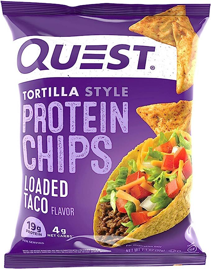 Quest Nutrition Tortilla Style Protein Chips, Loaded Taco, Low Carb, Gluten Free, Baked, 1.1 Ounc... | Amazon (US)