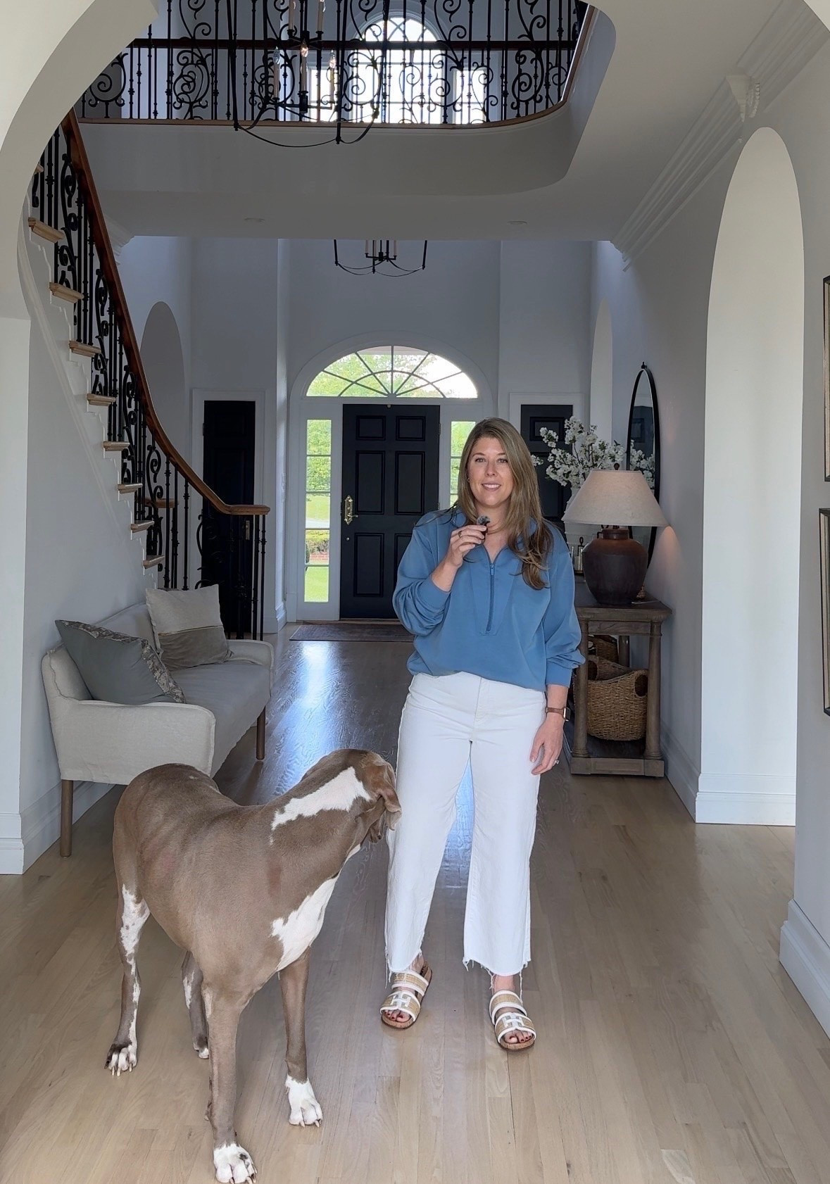 My latest favorite casual outfit is this sweatshirt paired with the comfiest white pants I own! I just got these sandals and they are super supportive and perfect for summer. Shop the entire outfit below!

#LTKSeasonal #LTKgrwm #LTKmomlife