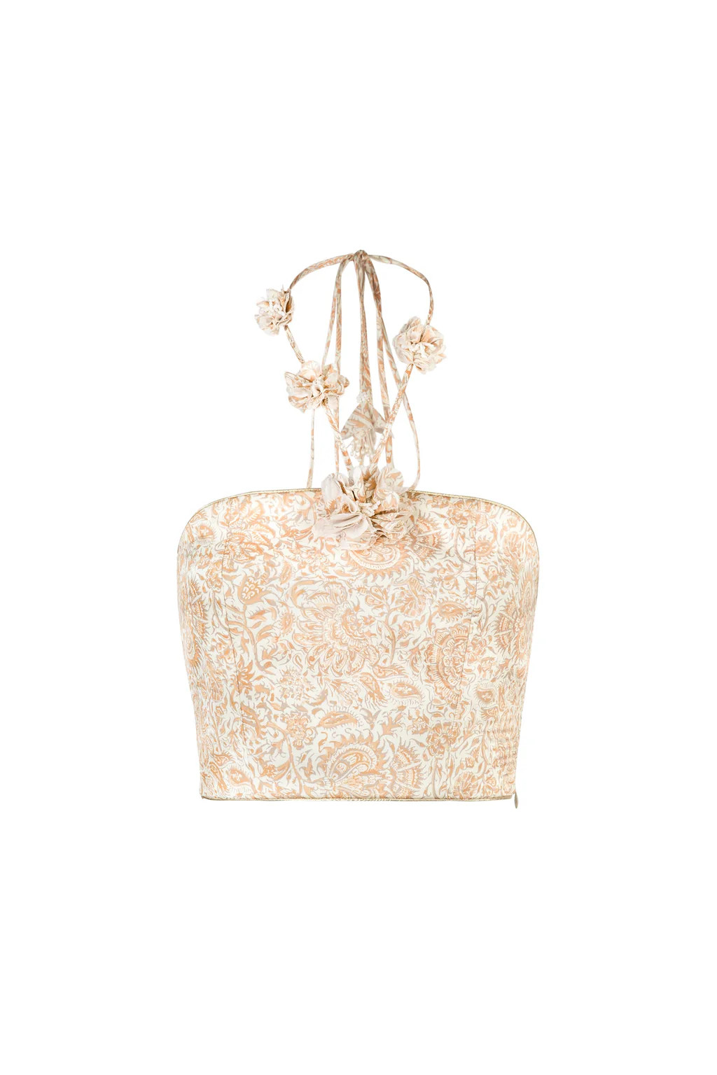 Hava Bustier - Printed Silk Creme | Rosewater Collective