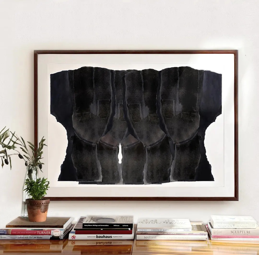 Minimalist Black Abstract People Print of Original, Modern Wall Art for Living Room, Large Minima... | Etsy (US)