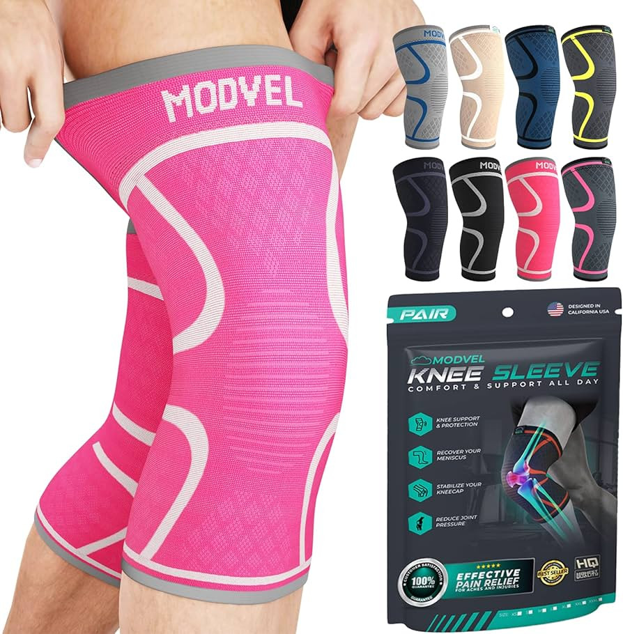 Modvel Compression Knee Brace for Women & Men - 2 Pack Knee Brace for Women Running Knee Pain, Kn... | Amazon (US)