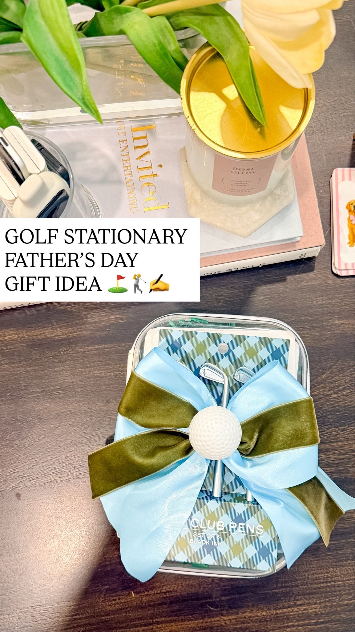 Supplies for the golf stationary gift idea! I got the matching 5x7 notecards printed at CVS!

#LTKSeasonal #LTKMens #LTKKids