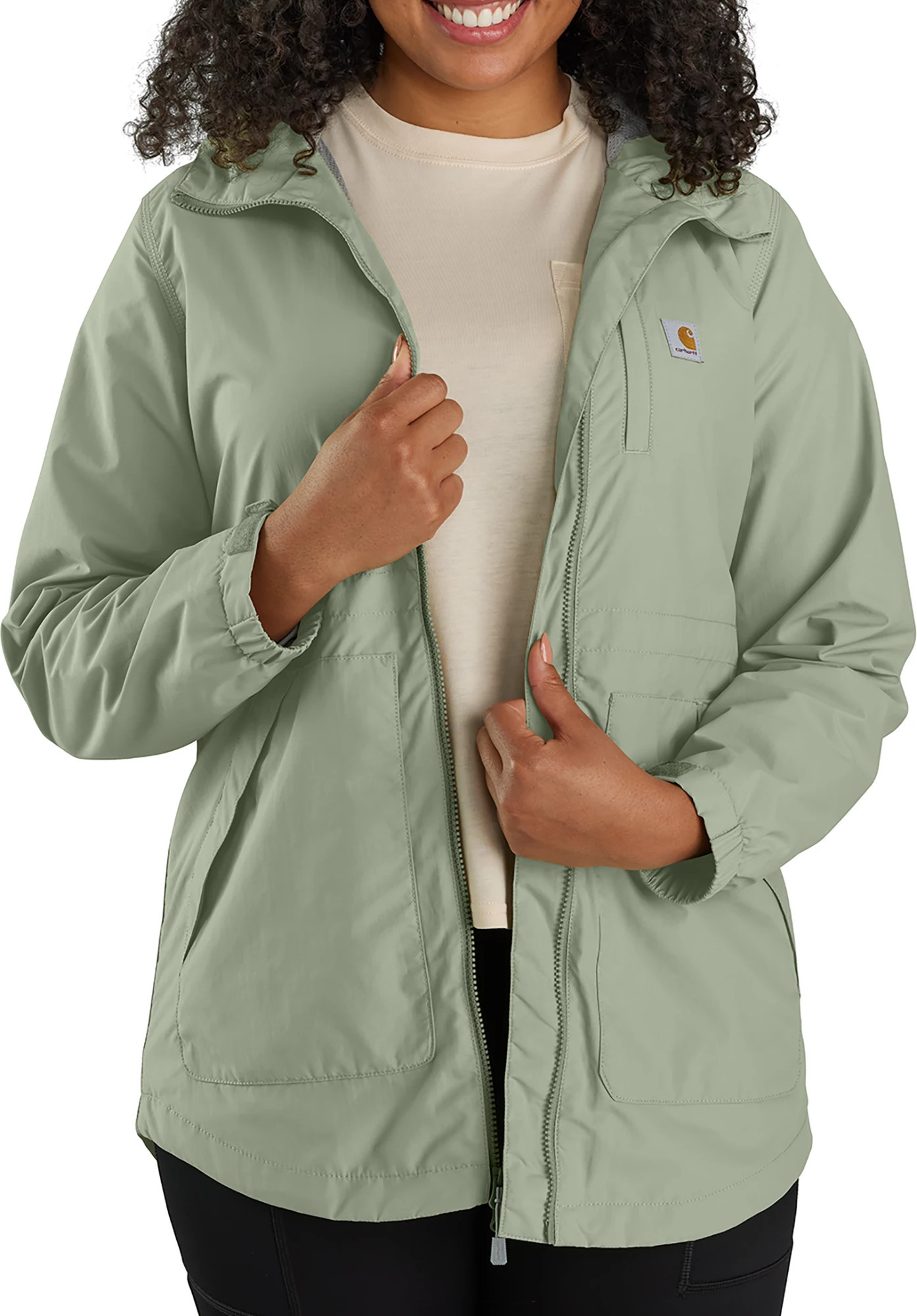 Carhartt Women's Rain Defender Hooded Lightweight Coat, XS, Sage | DICK'S Sporting Goods