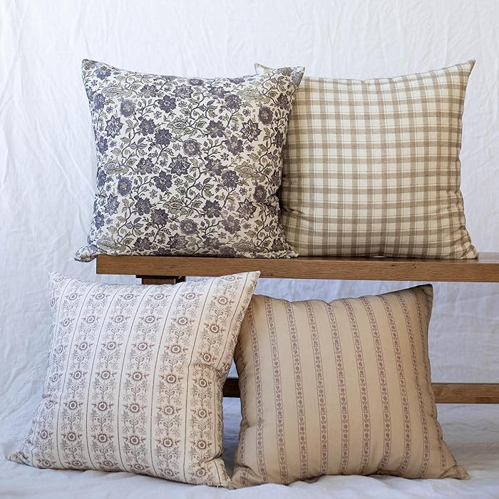 Woven Nook - 4 Pack - Modern & Luxurious Decorative Throw Pillow Covers - Durable Quality & Machi... | Amazon (US)