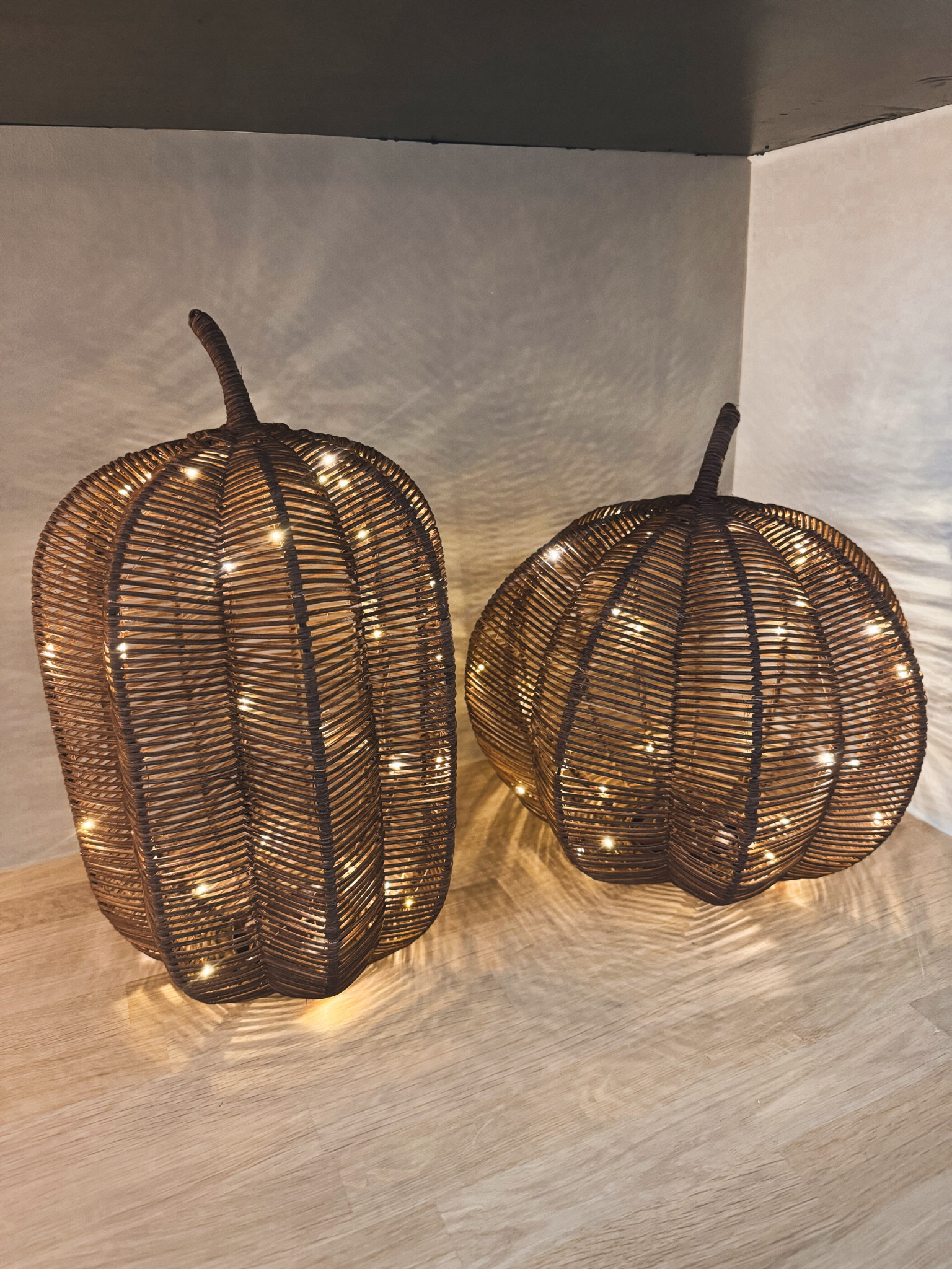 I LOVE ANYTHING THAT LIGHTS UP 🙈✨🎃🍂 how freaking CUTE are these rattan pumpkins for fall!?!? $30 each // two sizes! 

Target finds / threshold / home decor / cozy vibes / pre lit decor / pumpkins / Holley Gabrielle / neutrals / cozy 

#LTKSeasonal #LTKFindsUnder50 #LTKHome