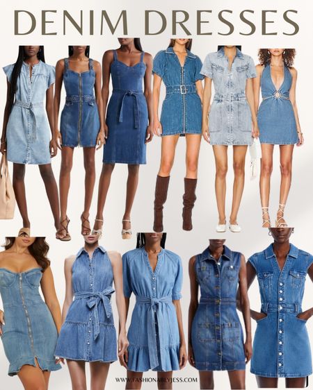 Currently trending denim dresses 

#LTKfindsunder100 #LTKsalealert #LTKover40