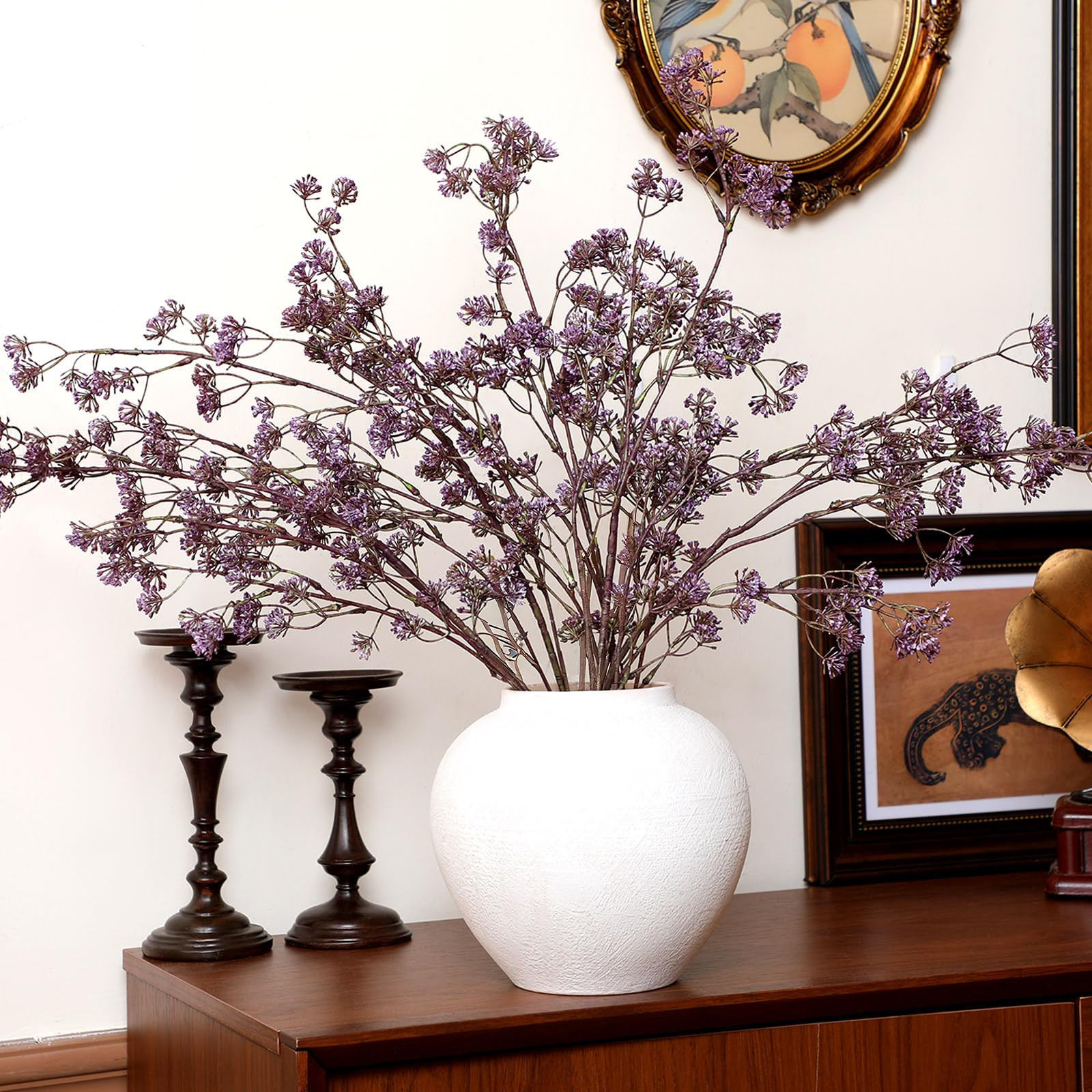 Zeyune 5 Pcs Fall Artificial Dusty Plum Stem Soft Plum Sedum Berry Stem Autumn Faux Berry Picks B... | Amazon (US)