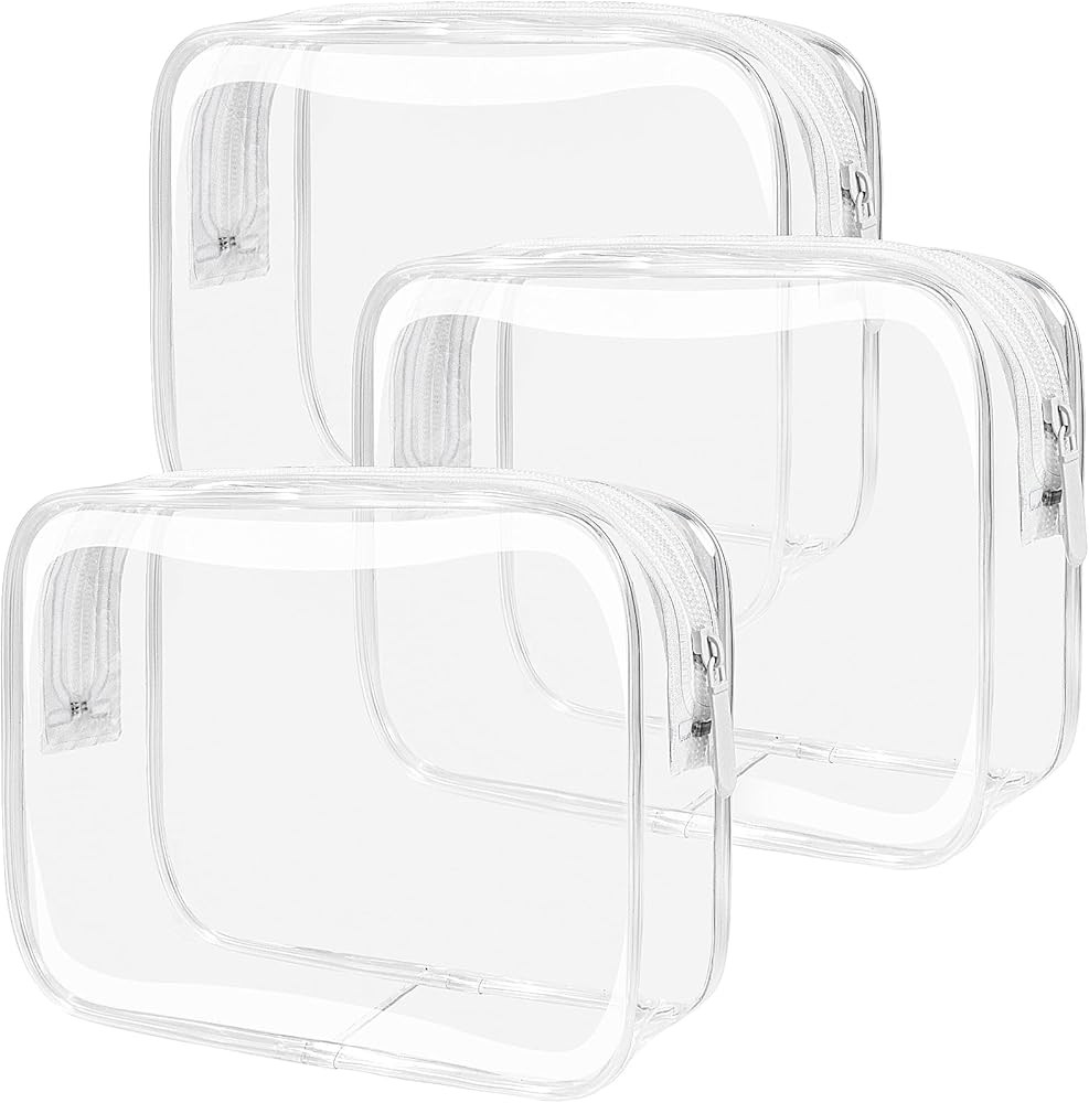 LETGO TSA Approved Toiletry Bag - Clear Makeup Bag Waterproof Quart Size Bag, Travel Makeup Cosme... | Amazon (US)