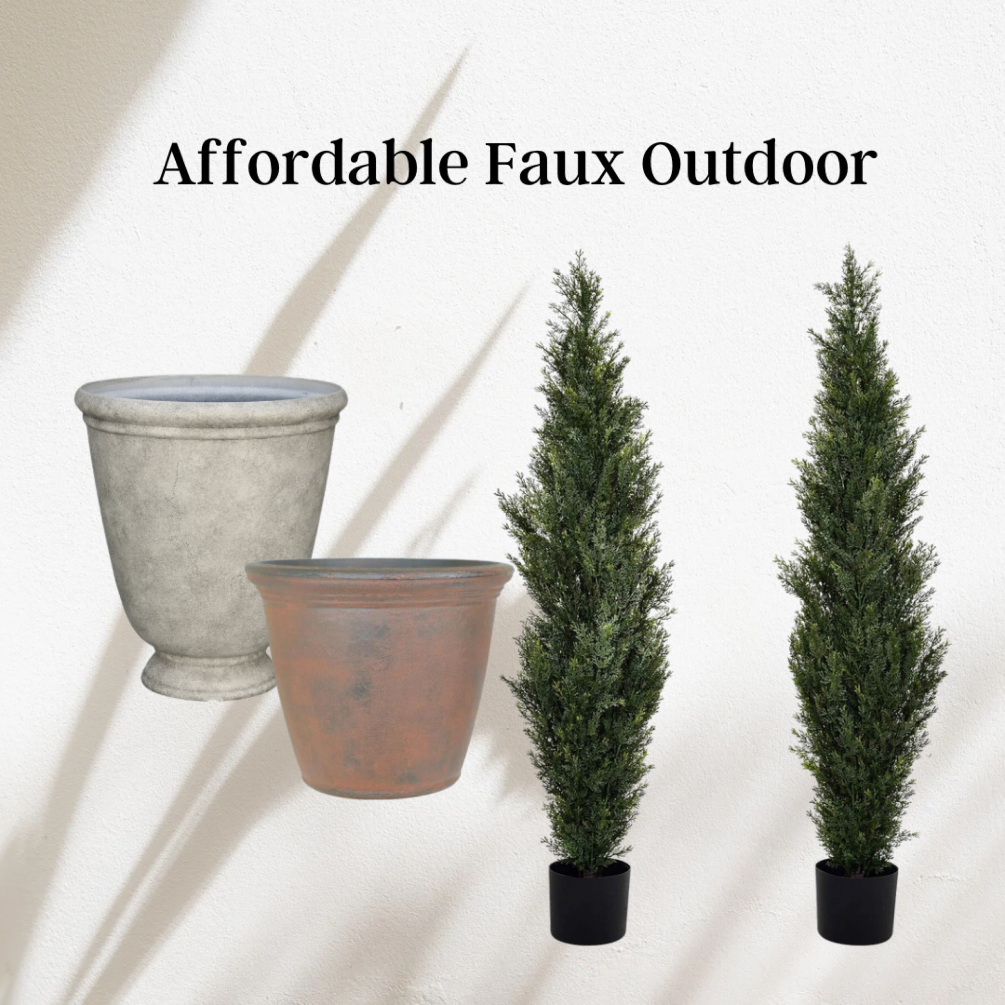Faux greenery, outdoor pots, terracotta. Patio furniture, patio decor, affordable decor 

#LTKunder50 #LTKhome #LTKSeasonal