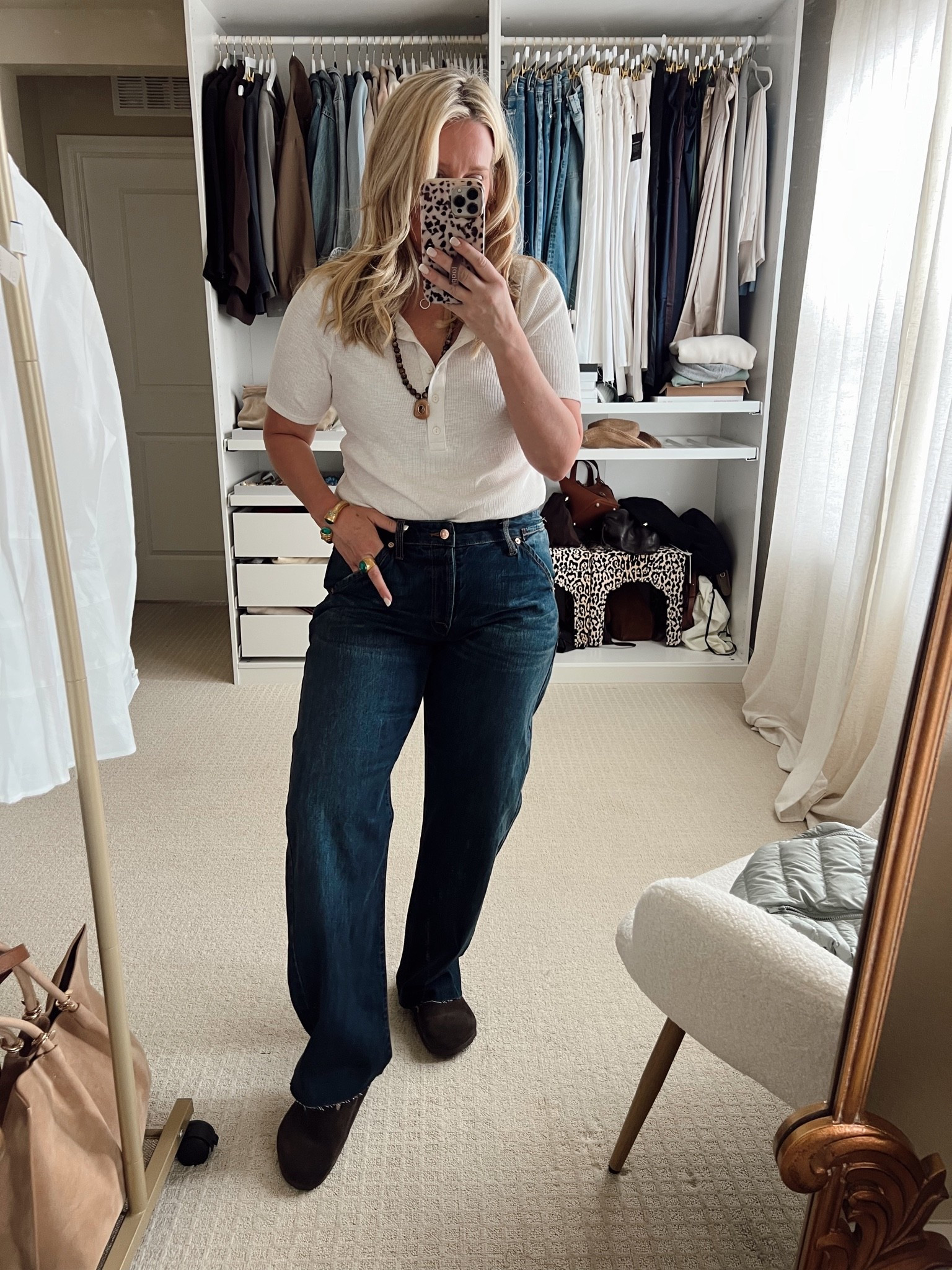 ✨Tap the bell, save and ❤️ start here over 40 fashion, midlife style, midsize fashion and luxury looks for less.  

Jeans hug your belly too? These twisted-seam jeans understand the assignment. 👏

The relaxed fit skims the belly, hips and thighs, while the twisted seam draws the eye down and creates balance. 

The midweight denim adds structure without squeezing and there’s enough stretch to comfortably live your actual life. 😂

⬇️Sizing information:
12 (size down if in between sizes.) 
Too medium (size down if in between sizes.) 

That’s Outfit Physics™: lift the eye, skim the body and balance the proportions.

👑 Helping you look good, feel good.-Lindsey Denver   Check back daily for belly-friendly style, confidence, and Outfit Physics™.

Comment SHOP below to receive a DM with the link to this post on my LTK ⬇ https://liketk.it/6kJnX