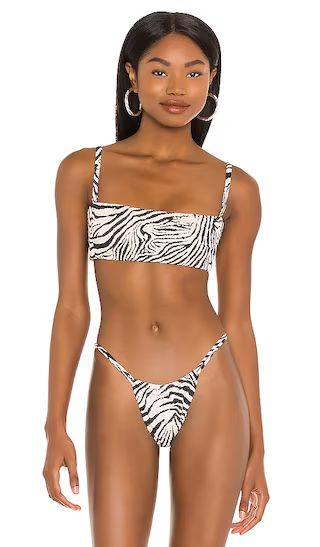 Summer Bikini Top in Zebra Scrunch | Revolve Clothing (Global)