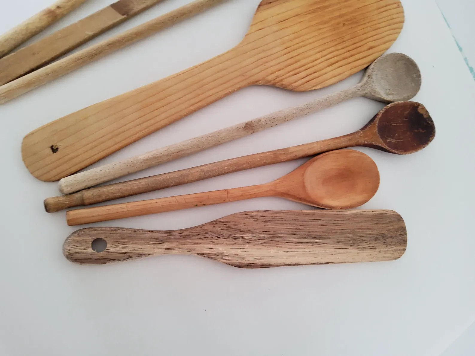 Lot of 8 vintage wooden spoons, set 2, antique wooden spoon, instant collection wooden spoons, wo... | Etsy (US)