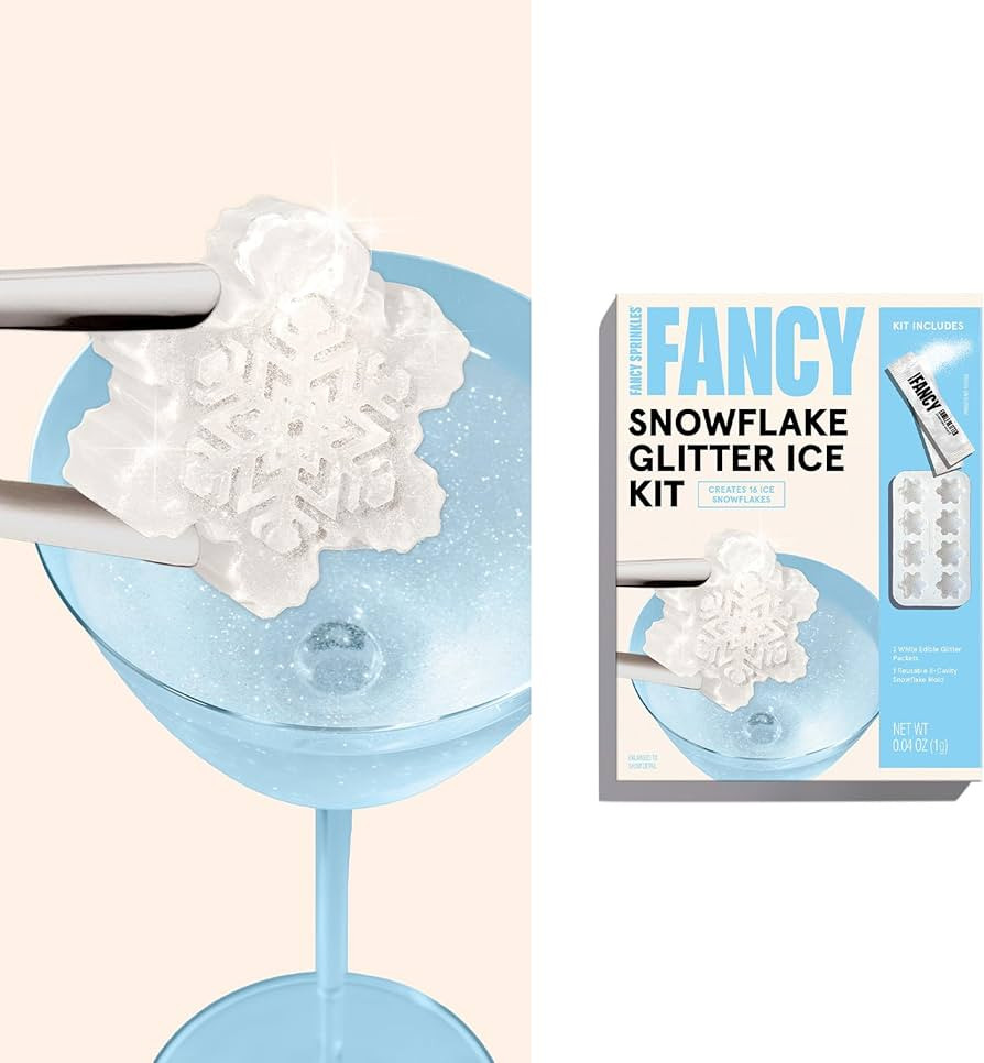 Fancy Sprinkles Limited Edition Holiday Total Flake Glitter Ice Cube Kit with Blue Edible Glitter... | Amazon (US)