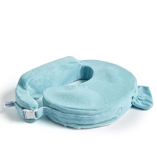 My Brest Friend Nursing Pillow - Deluxe - Enhanced Comfort w/ Slipcover - Ergonomic Breastfeeding Pillow For Ultimate Support For Mom & Baby - Adjustable Pillow W/ Handy Side Pocket, Aqua | Amazon (US)
