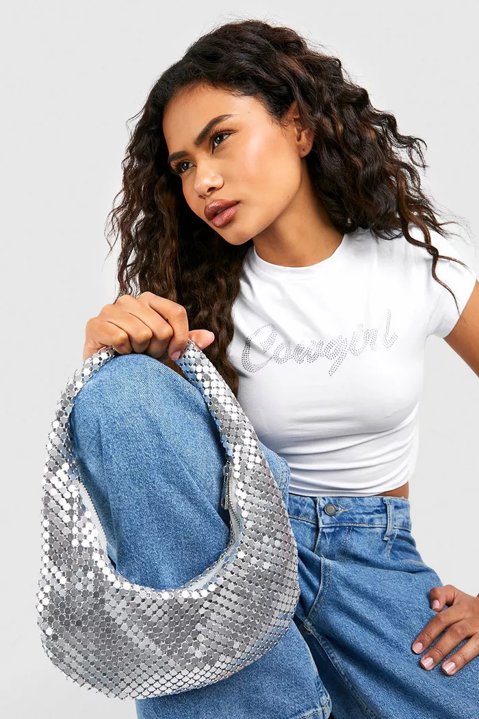 Premium Shimmer Shoulder Bag | Boohoo.com (US & CA)