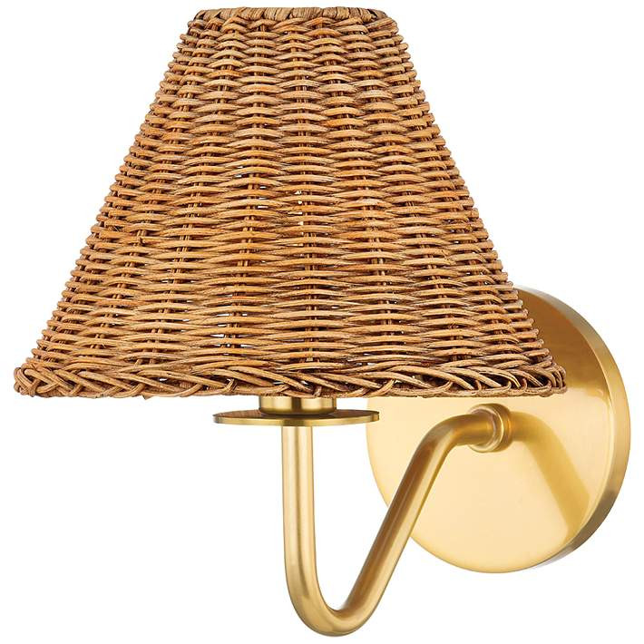 Issa 1 Light Wall Sconce Aged Brass - #461C3 | Lamps Plus | Lamps Plus
