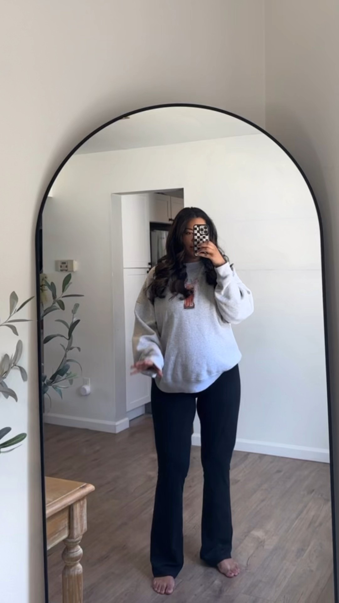 OOTD 38 weeks pregnant! Outfit of the day! Size large amazon flare leggings tall girl friendly- Abercrombie sweatshirt- pregnancy outfit 

#LTKSaleAlert #LTKBump #LTKFindsUnder50