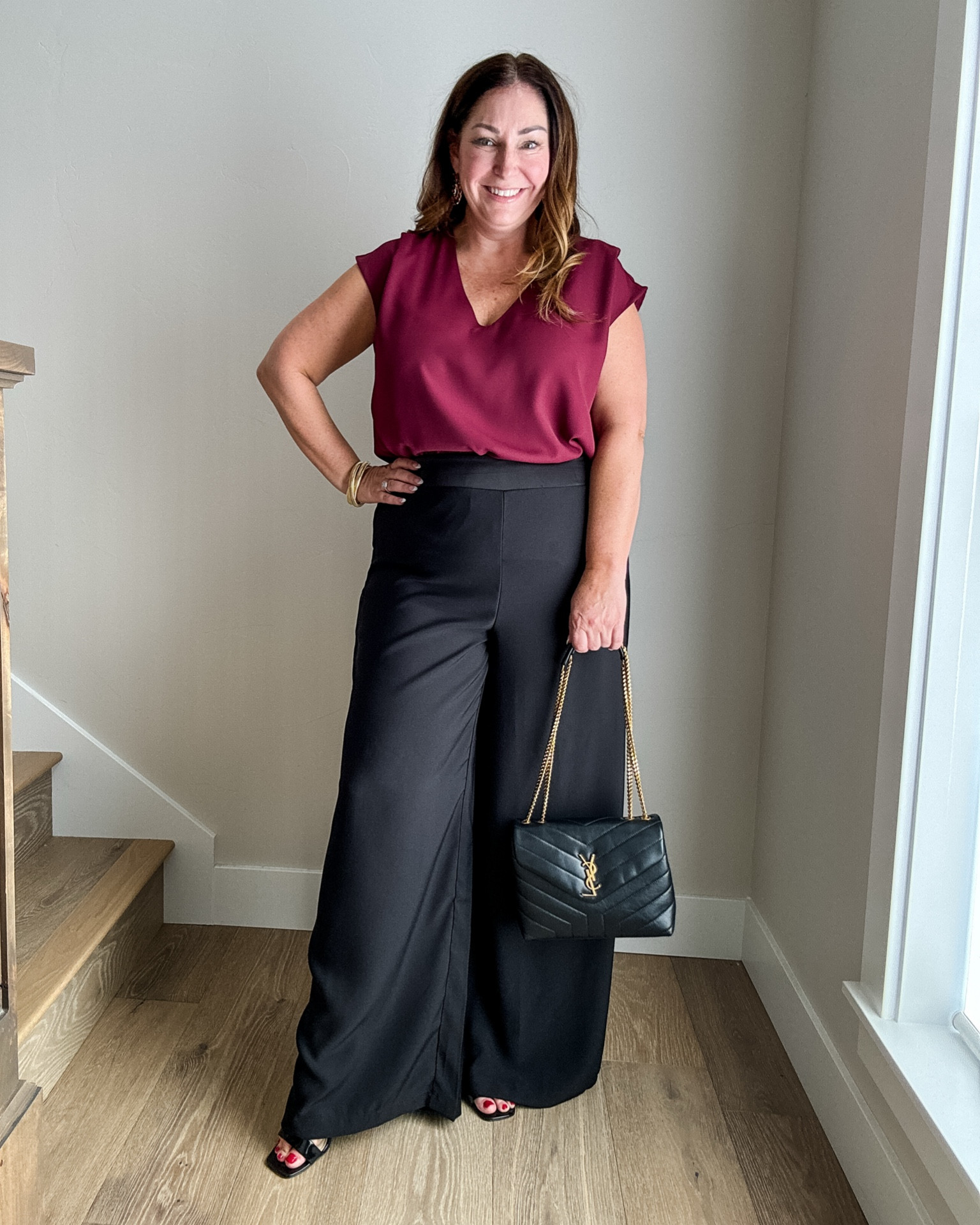 Fall Outfit great for events, weddings and date night
· wearing top in large size down if in-between
· wearing pants in large size down if in-between

Use code RYANNE25 for 25% off 

#LTKMidsize #LTKParties #LTKHoliday