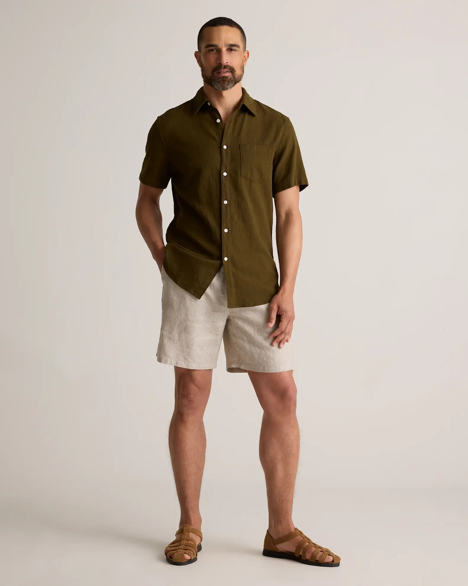 100% European Linen Drawstring Beach Short | Quince