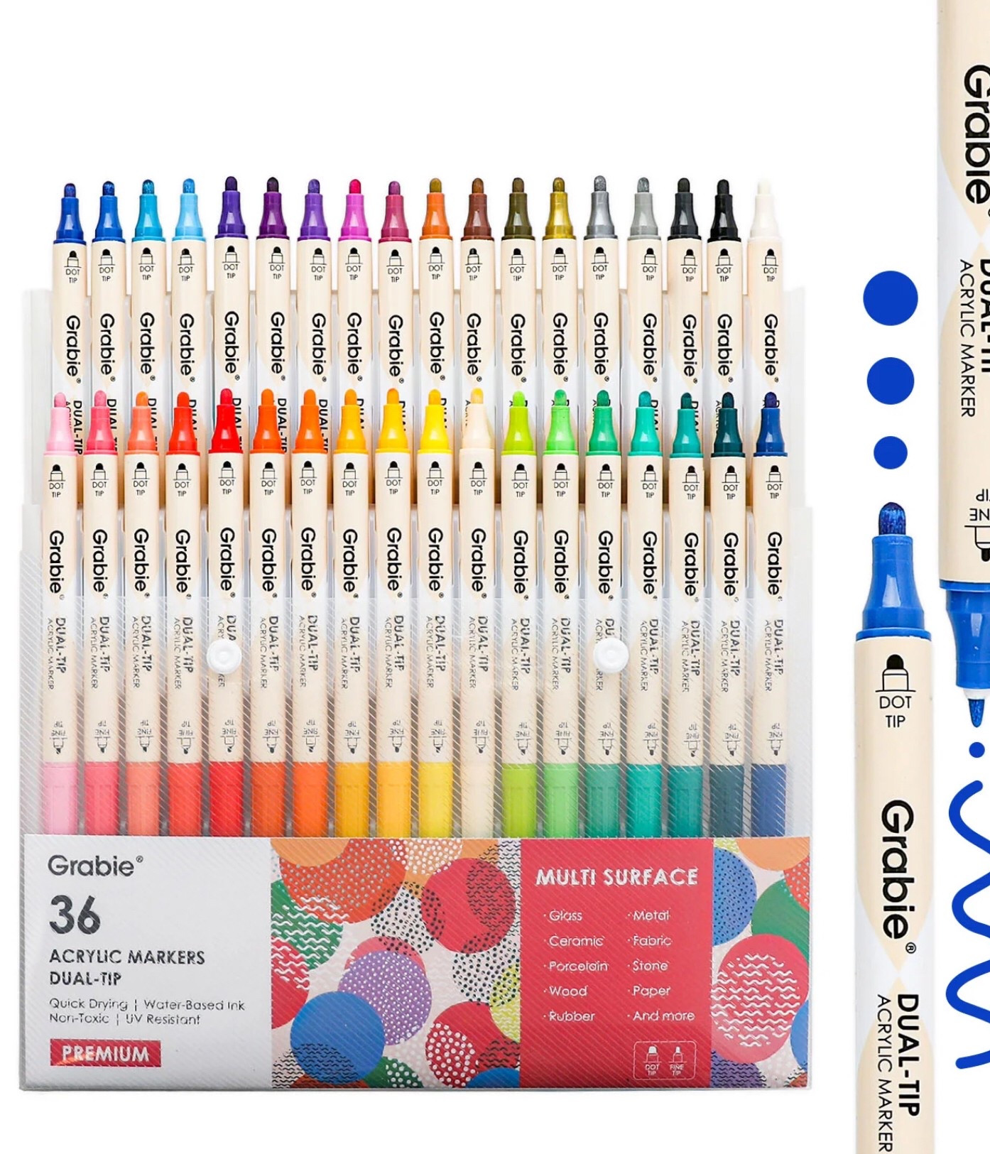 Grabie Acrylic Paint Markers Dual Tip